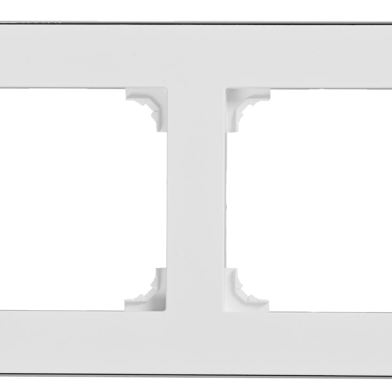 Ramka podwójna Simon 55 Duo biała chrom Kontakt Simon