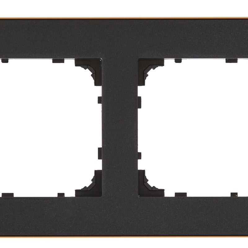 Ramka podwójna Simon 55 Duo czarna złota Kontakt Simon