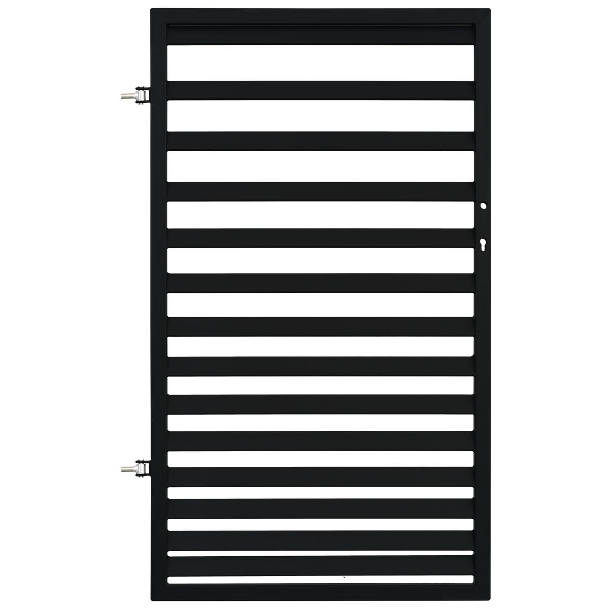 Furtka Bali II 90x150 cm lewa z elektrozaczepem czarna Polbram