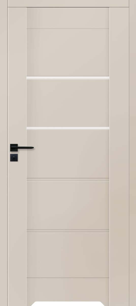 Drzwi wewnętrzne bezprzylgowe łazienkowe z podcięciem wentylacyjnym Vinci Kaszmir/Cashmere 80 prawe Voster