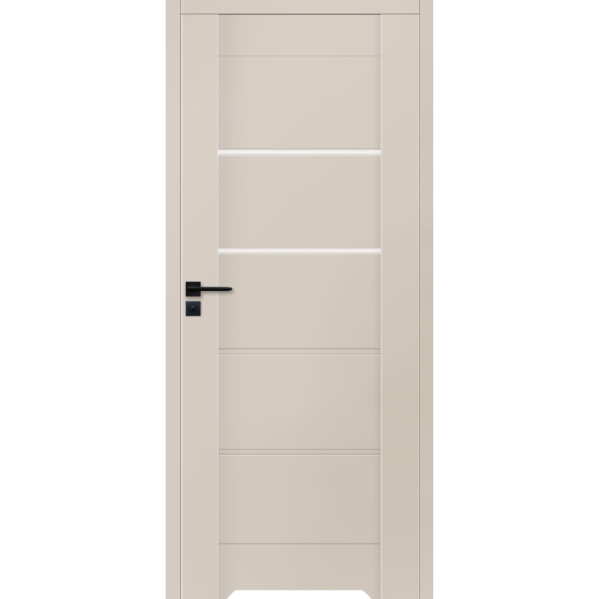 Drzwi wewnętrzne bezprzylgowe łazienkowe z podcięciem wentylacyjnym Vinci Kaszmir/Cashmere 90 prawe Voster