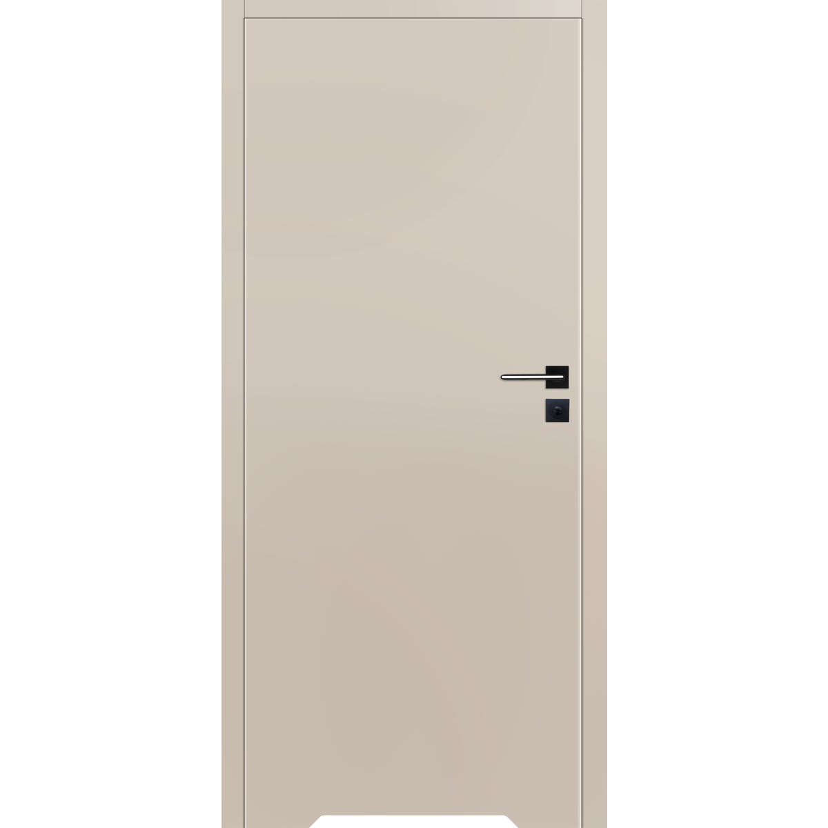 Drzwi wewnętrzne bezprzylgowe pełne gładkie z podcięciem wentylacyjnym Vinci Kaszmir/Cashmere 90 lewe lub prawe Voster