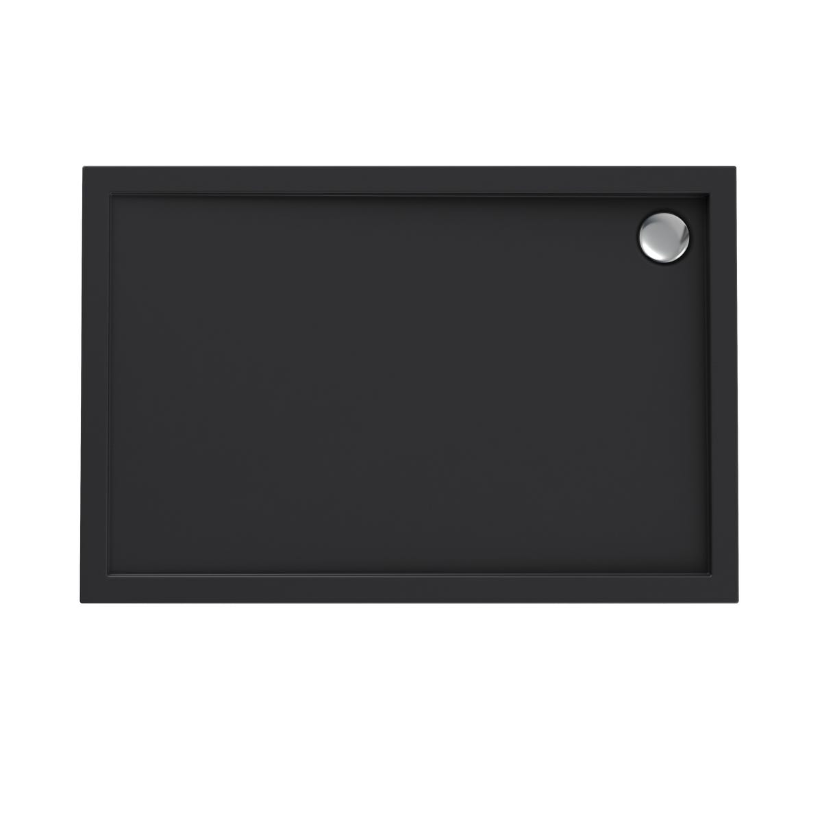 Brodzik do kabiny prysznicowej prostokątny 120x80x16/6 cm czarny mat Sinergid Schedpol