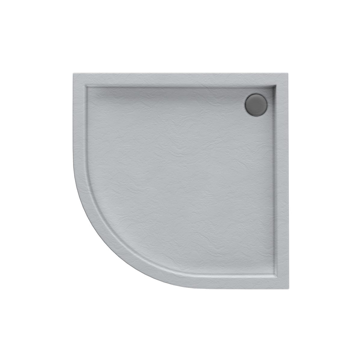 Brodzik do kabiny prysznicowej 1/4 koła 80x80x16/6 cm biały Sinergid Schedpol