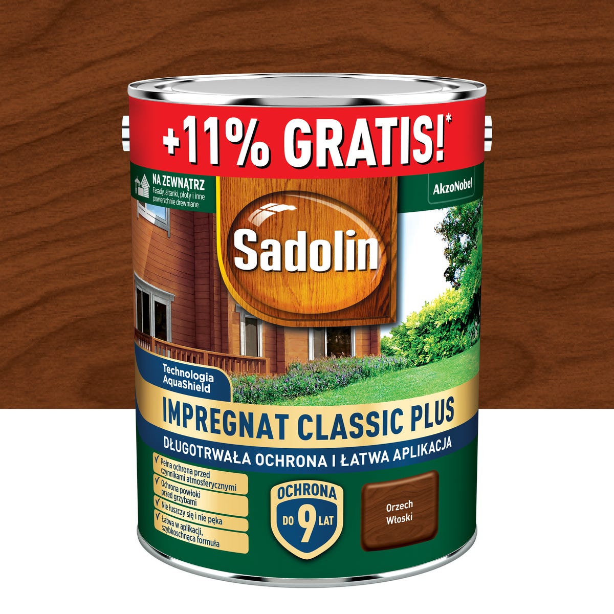 Impregnat do drewna Classic Plus orzech włoski 5 l Sadolin