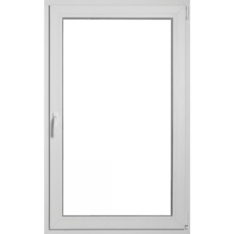 Okno PCV 3-szybowe fasadowe MD85 O30 białe 865x1435 mm rozwierno-uchylne prawe