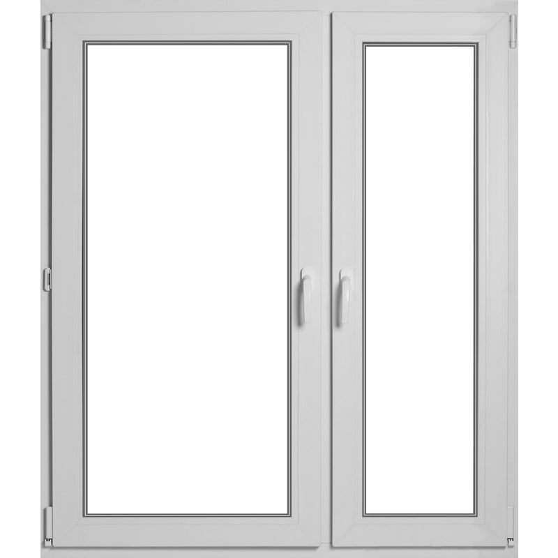 Okno PCV 3-szybowe fasadowe MD85 O32A białe 1165x1435 mm rozwierno-uchylne prawe