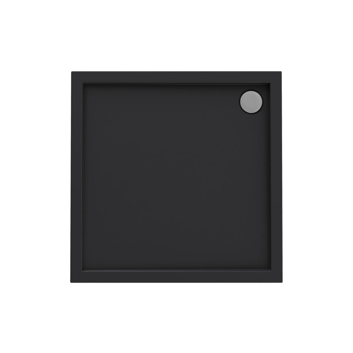 Brodzik do kabiny prysznicowej kwadratowy 90x90x4.5/2.5 cm czarny mat Tebe Schedpol