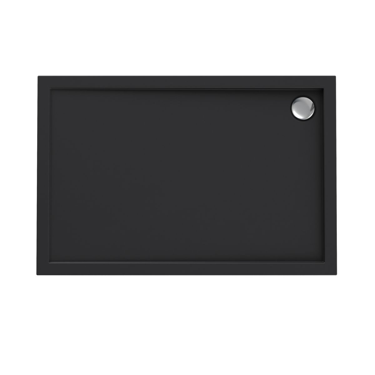 Brodzik do kabiny prysznicowej prostokątny 100x80x16/6 cm czarny mat Sinergid Schedpol