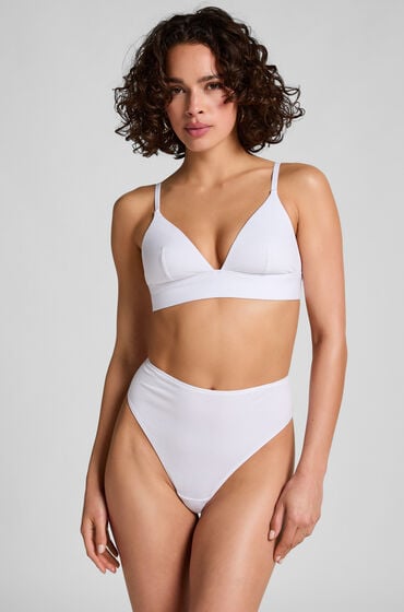 Hunkemöller Bawełniane stringi Biały