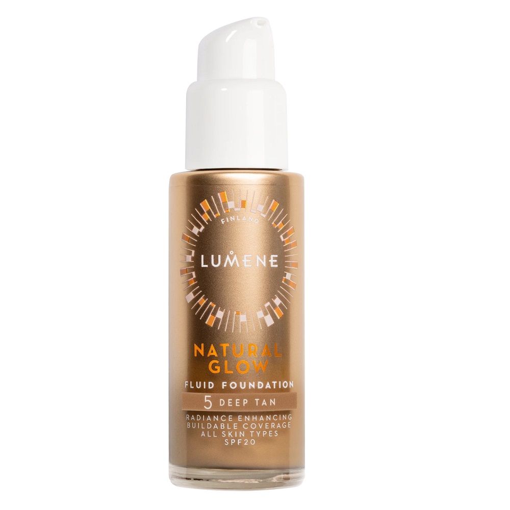 Lumene _Natural Glow Fluid Foundation podkład do twarzy 5 Deep Tan 30 ml - Podkład lub puder