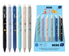 Długopis auto ścieralny z gripem Bebe Kids (24szt)
