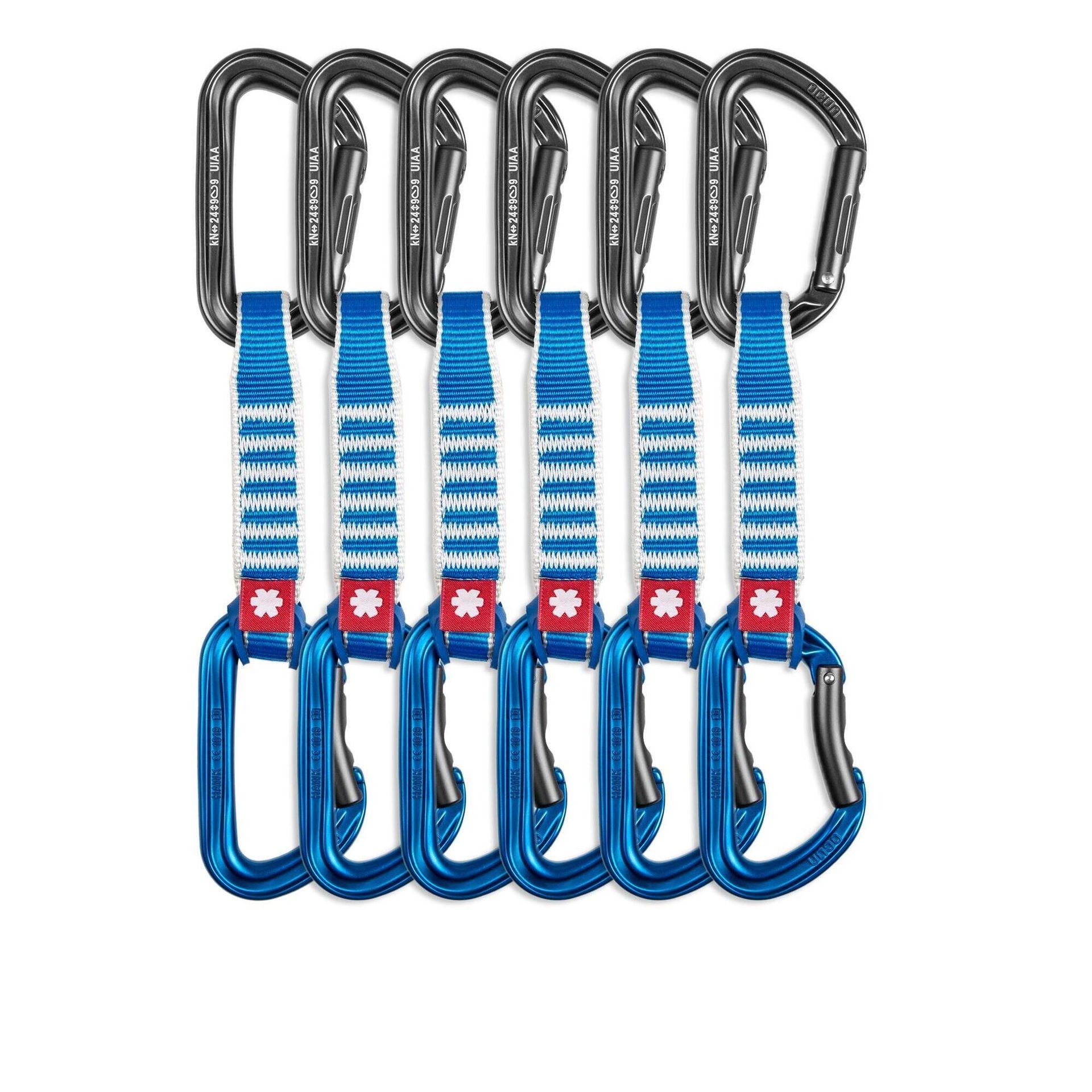 Zestaw ekspresów Ocún HAWK QD ZOOM PA 15/22 mm 12 cm 6-pack Kolor: jasnoniebieski