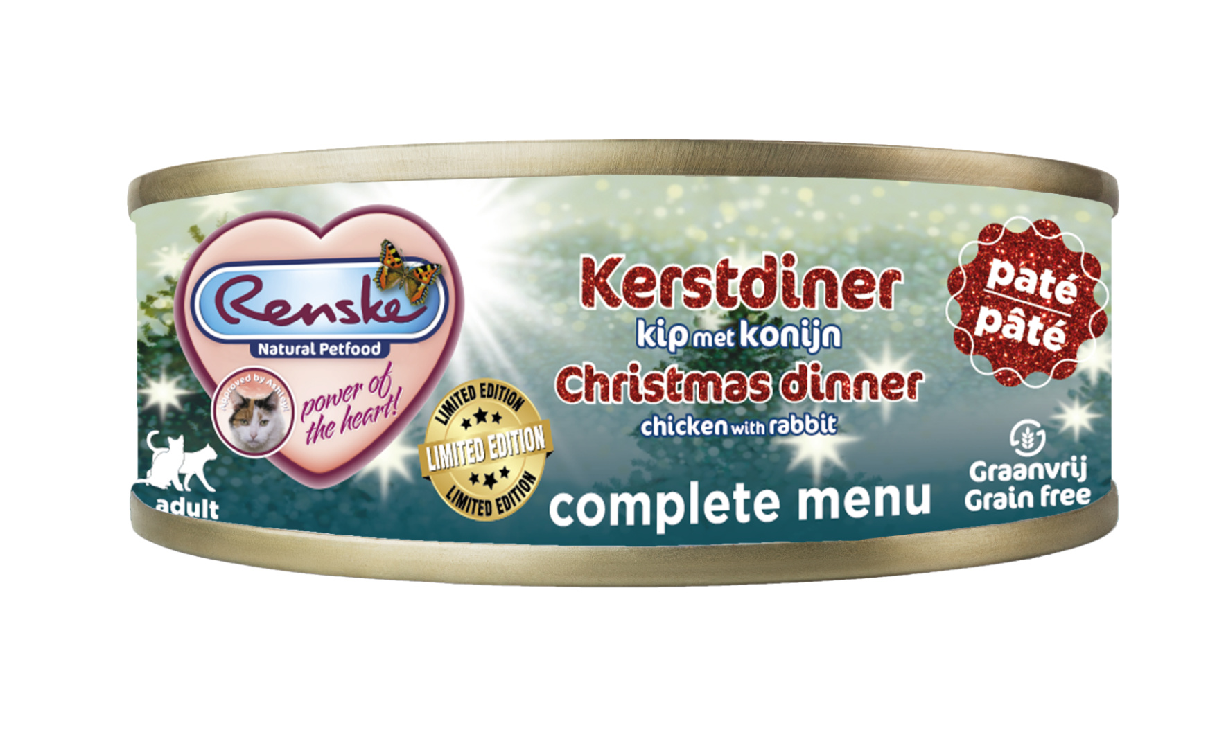 Renske Natural Petfood Cat Christmas Dinner - kurczak z królikiem 70 g - karma dla zwierząt