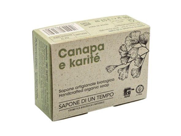 Sapone di un Tempo Organiczne mydło w kostce Konopie & Masło Shea 100 g - mydło