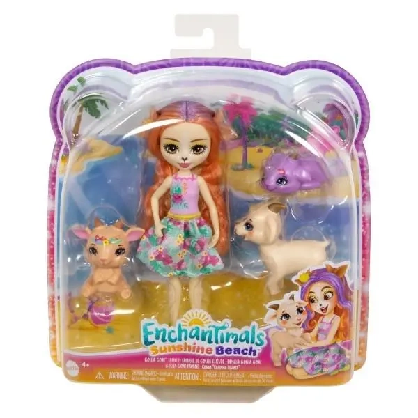 Enchantimals. Rodzina kózek lalka + zwierzątka - Mattel