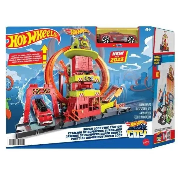 Hot Wheels City Remiza strażacka z superpętlą - Mattel
