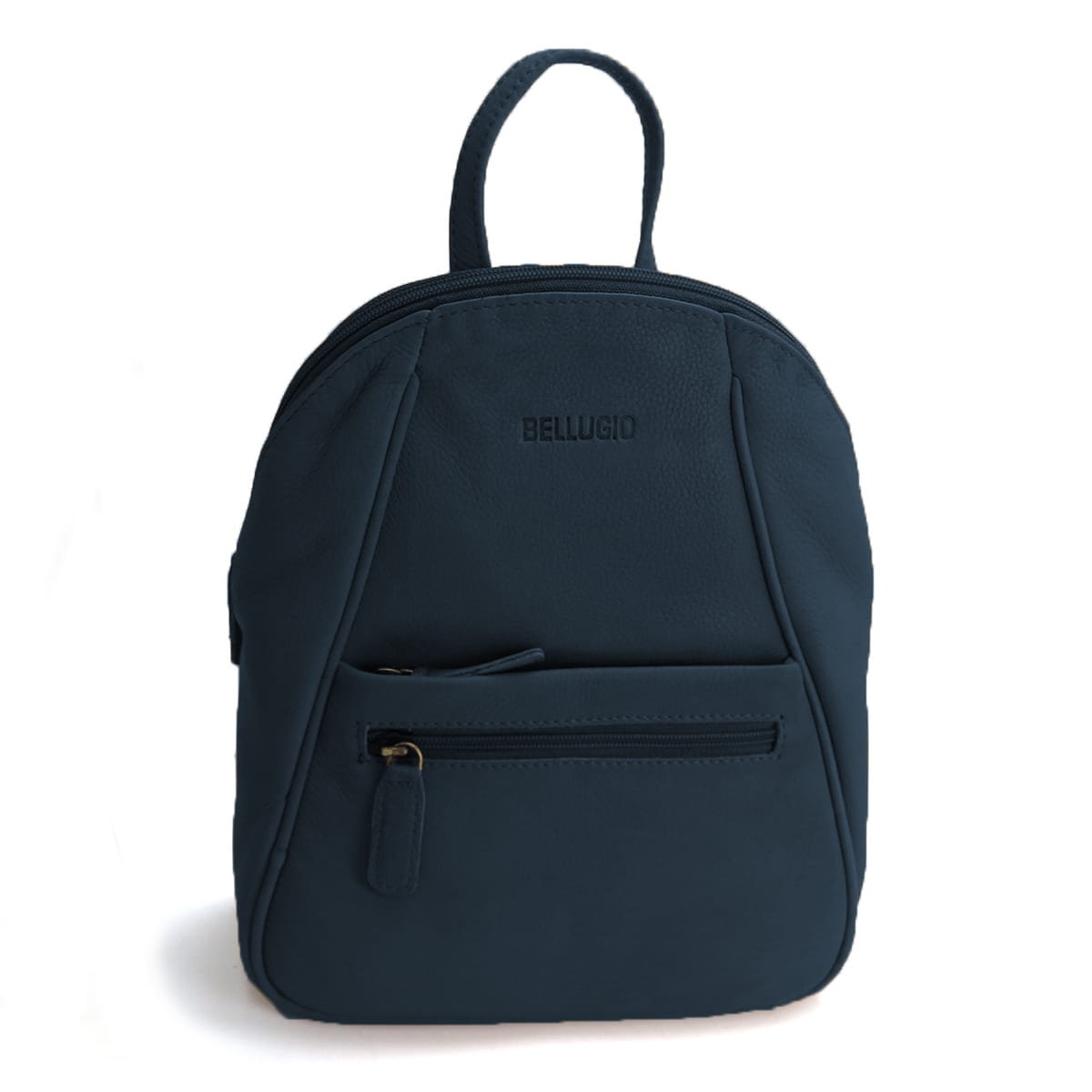 Skórzany plecak damski mały CHIC granatowy