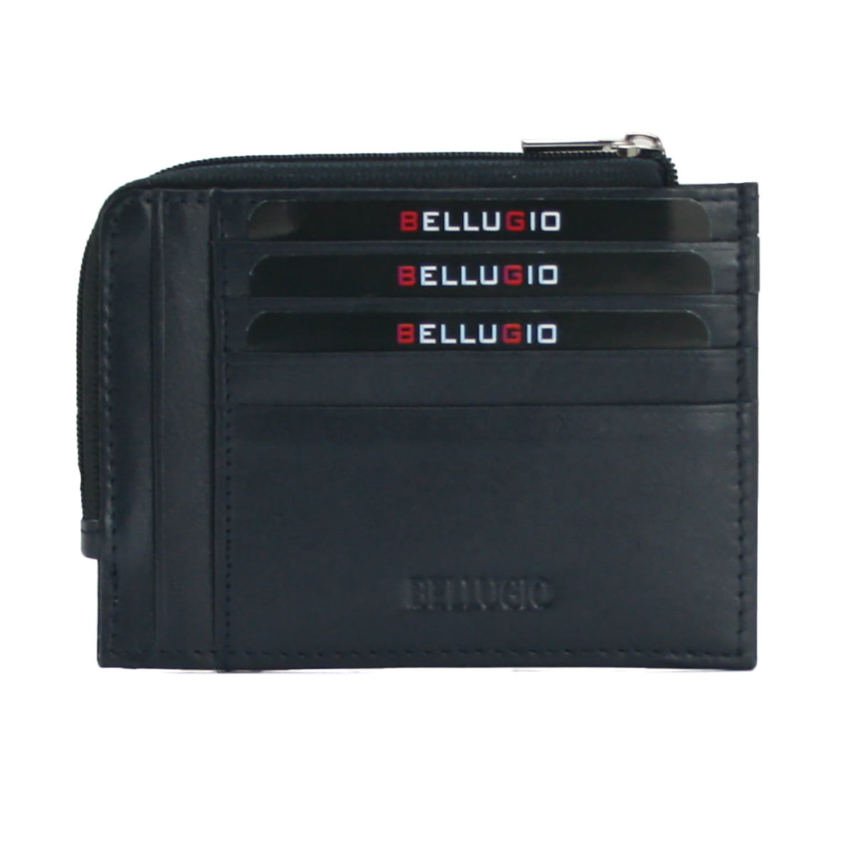 Etui na karty z portmonetką - granatowe