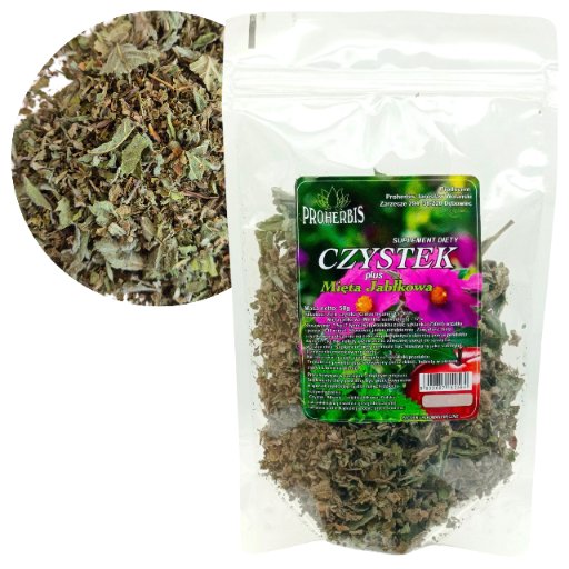 Czystek z miętą jabłkową 50 g naturalna herbata na odporność i relaks