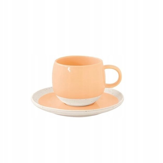 Filiżanka do kawy i spodek Pastel & Trend Peach 120ml
