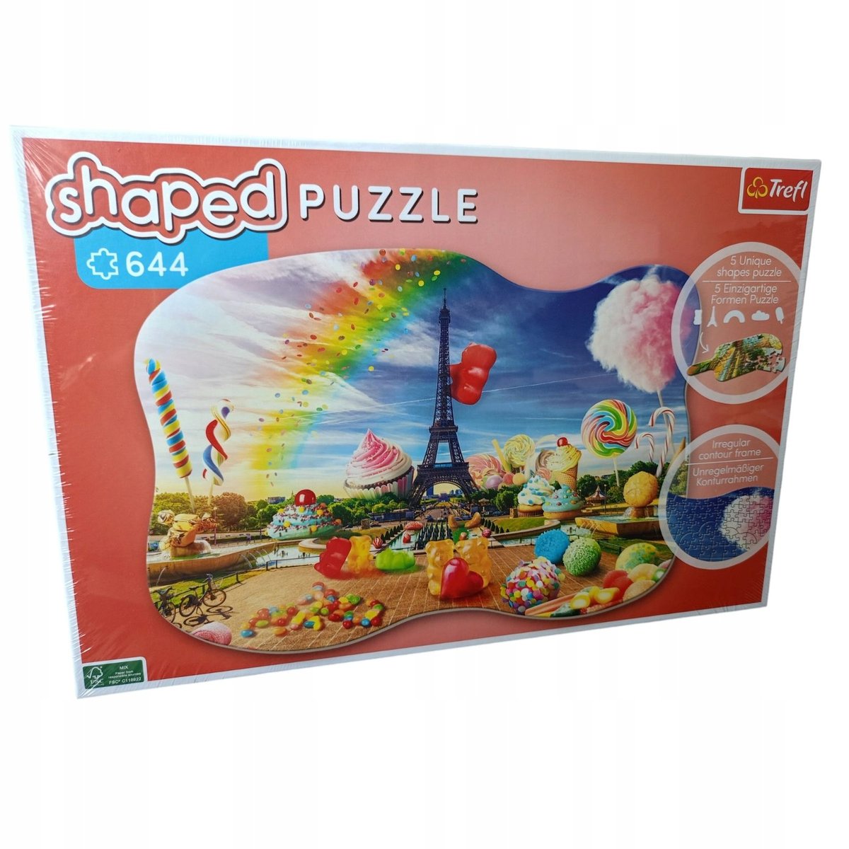 Puzzle shaped konturowo-kszałtowe Słodki Paryż 644 elementy