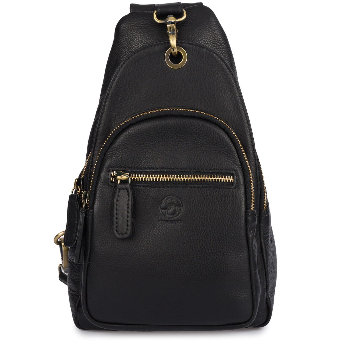 Plecak damski skórzany crossbody obustronny czarny