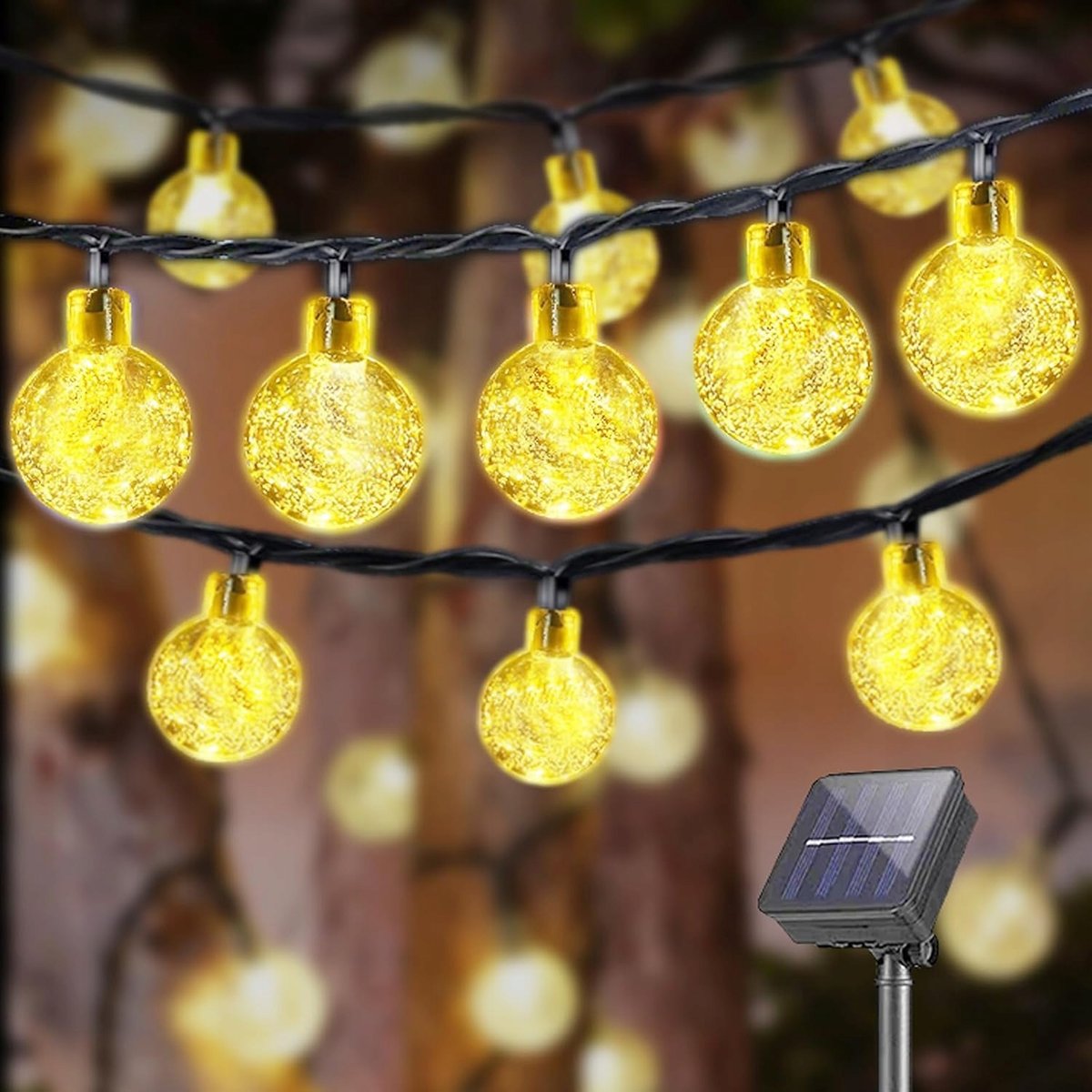 SOLARNY ŁAŃCUCH ŚWIETLNY 40 DIOD LED 10 M IP44 8 TRYBÓW PRACY