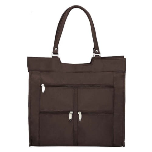 Torba zakupowa z microfibry Sanchez Casual - brązowa