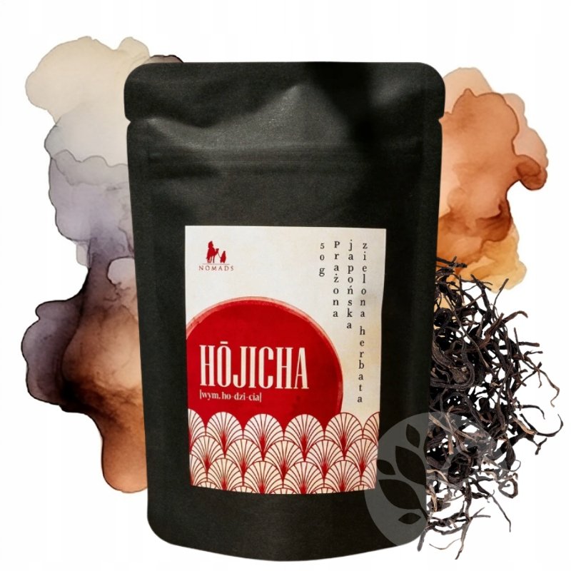 Herbata hojicha japońska prażona organiczna bez kofeiny eko Nomads 50g