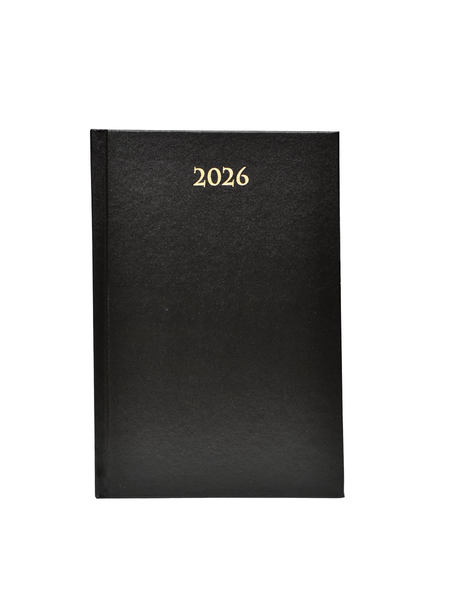 Kalendarz TERMINARZ A5 dzienny 2026 czarny 2026