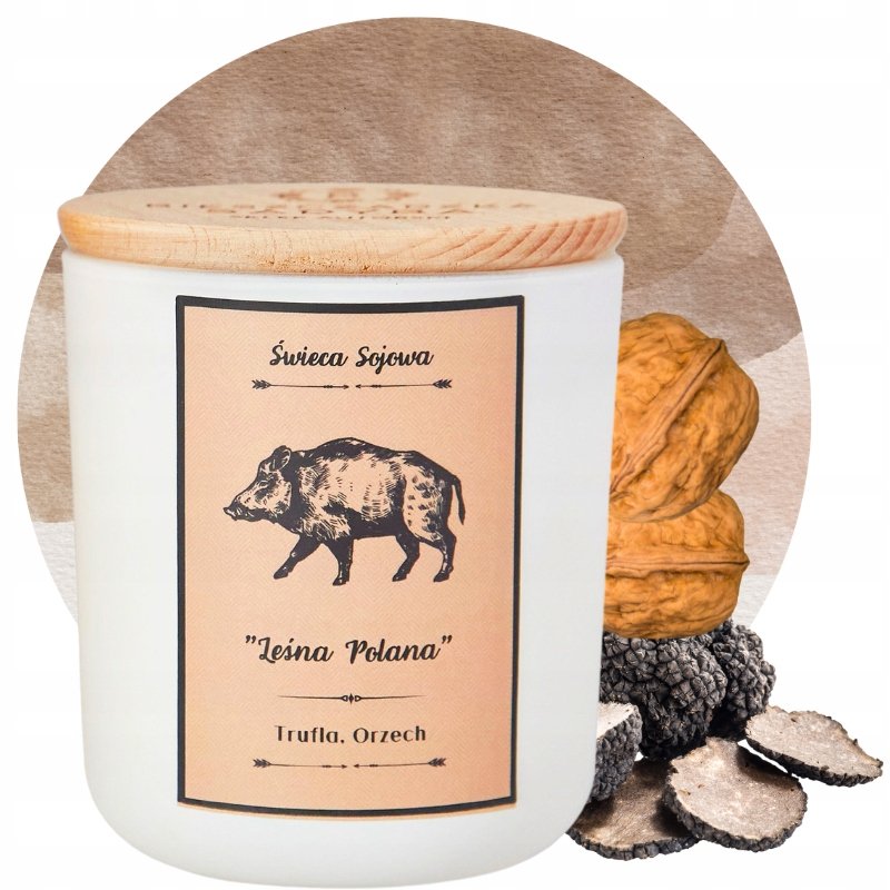 ŚWIECA ZAPACHOWA sojowa świąteczna bieszczadzka na prezent w szkle eko wege