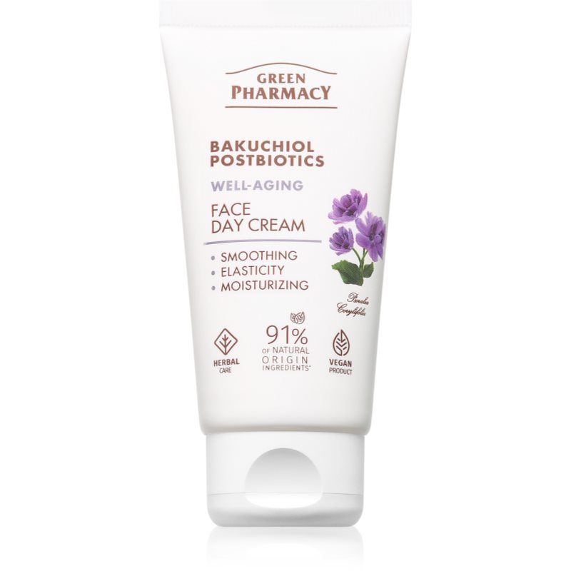 Green Pharmacy Bakuchiol & Postbiotics Day Face Cream odmładzający krem ochronny na dzień 50 ml
