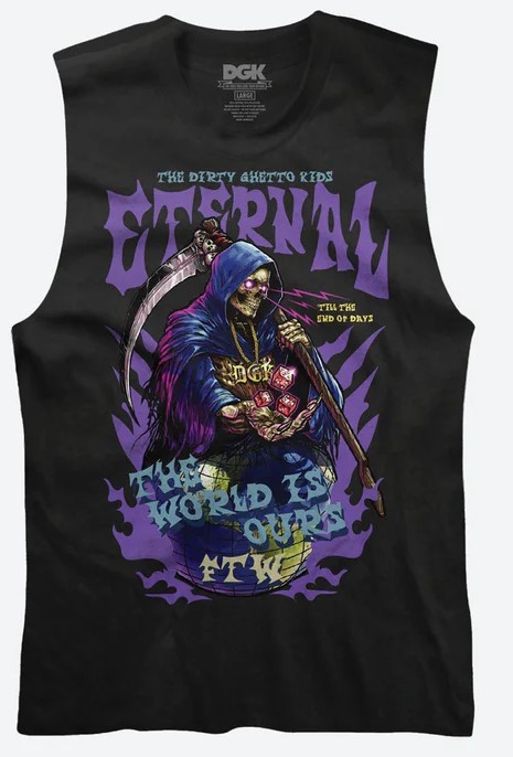 koszulka bez rękawów męska DGK DOMINATION TANK TOP - BLACK