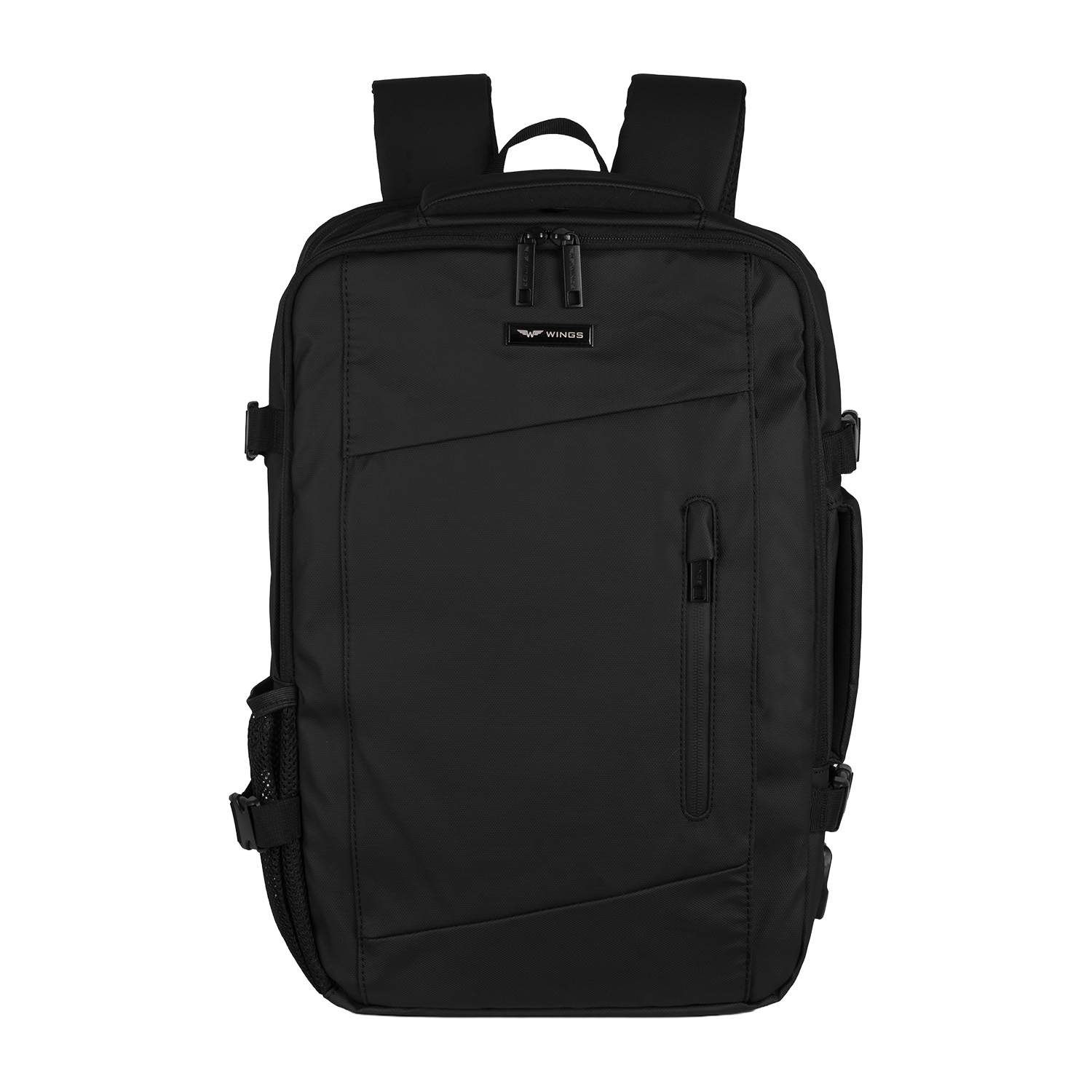 VIREO 002 - Rozszerzalny plecak z USB, czarny