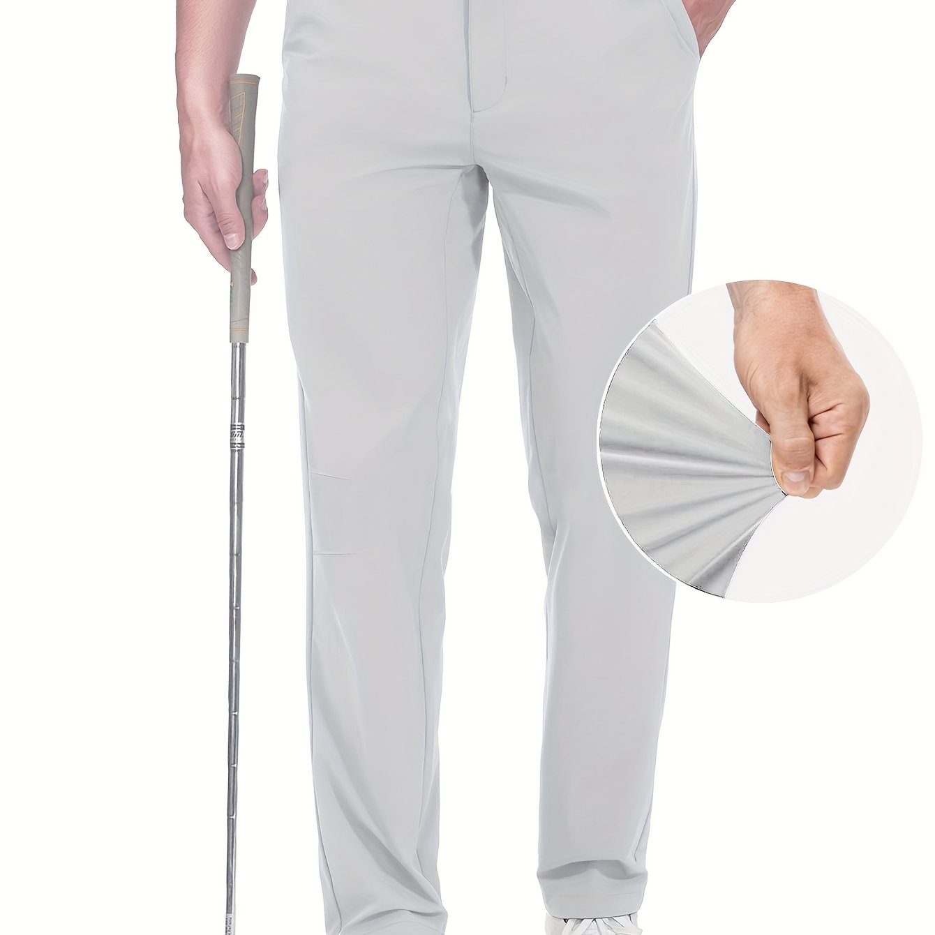 TEMU Męskie długie spodnie golfowe do na wiosnę i , z czterema kieszeniami. Wykonane wygodnej i rozciągliwej mieszanki nylonu i spandexu, tkanina ma