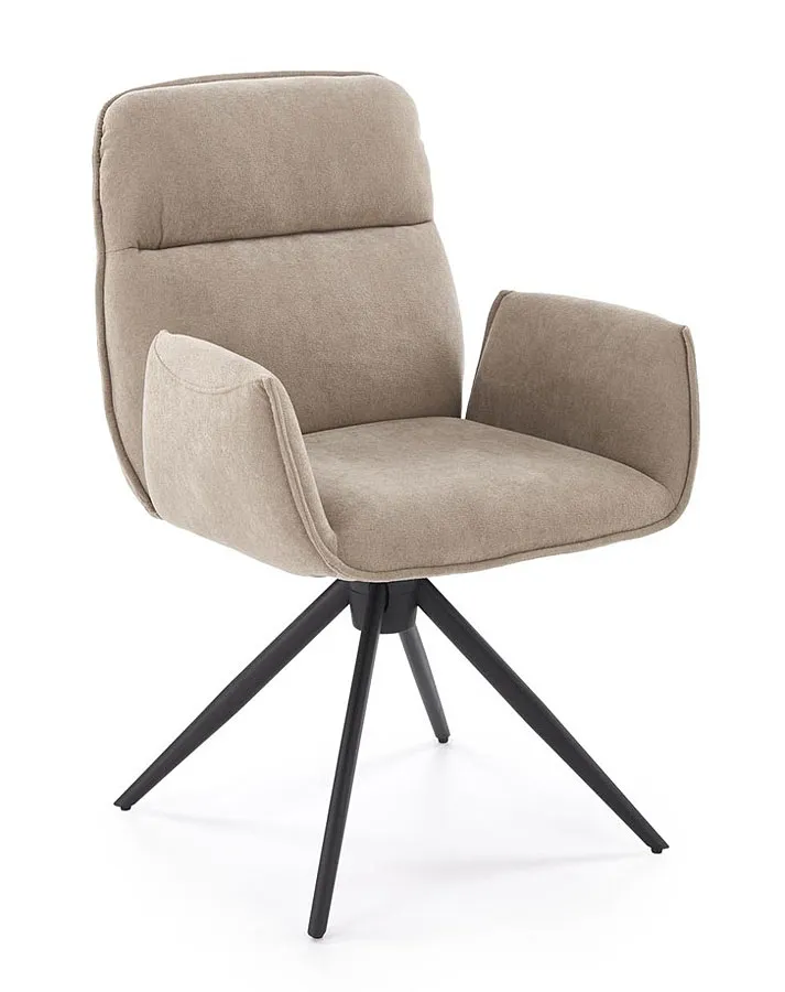 Nowoczesne beżowe krzesło z obrotowym siedziskiem B5-H20