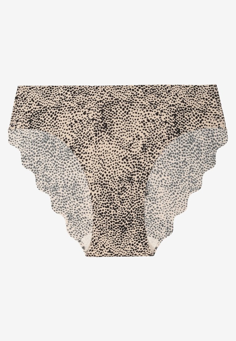 Czarno-Beżowe Bezszwowe Majtki Figi Silurisse