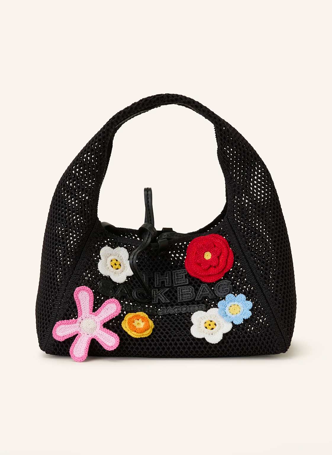 Marc Jacobs Torebka The Daisy Crochet Mini Sack Bag schwarz
