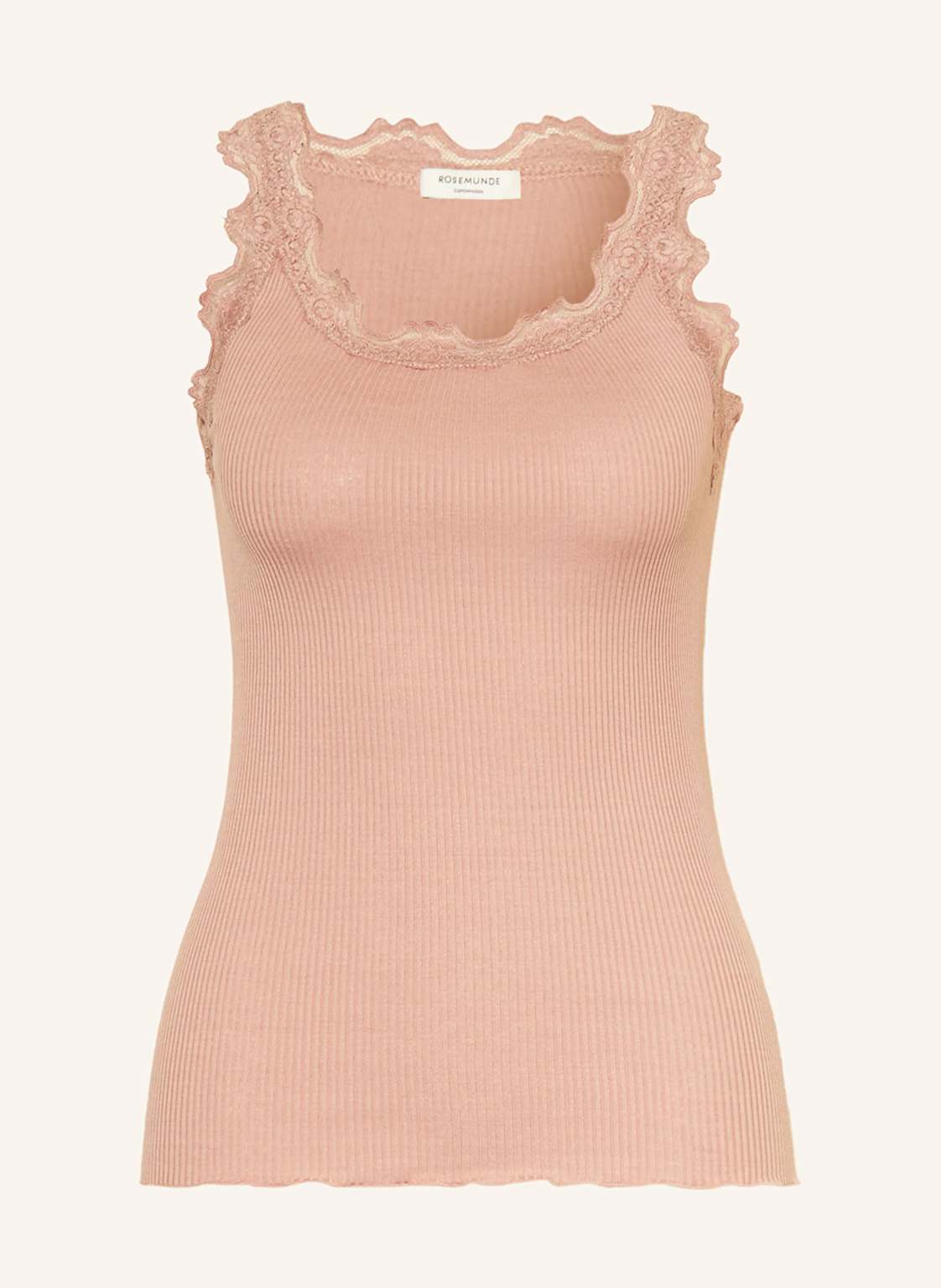 Rosemunde Top Z Jedwabiu Babette Z Koronką rosa