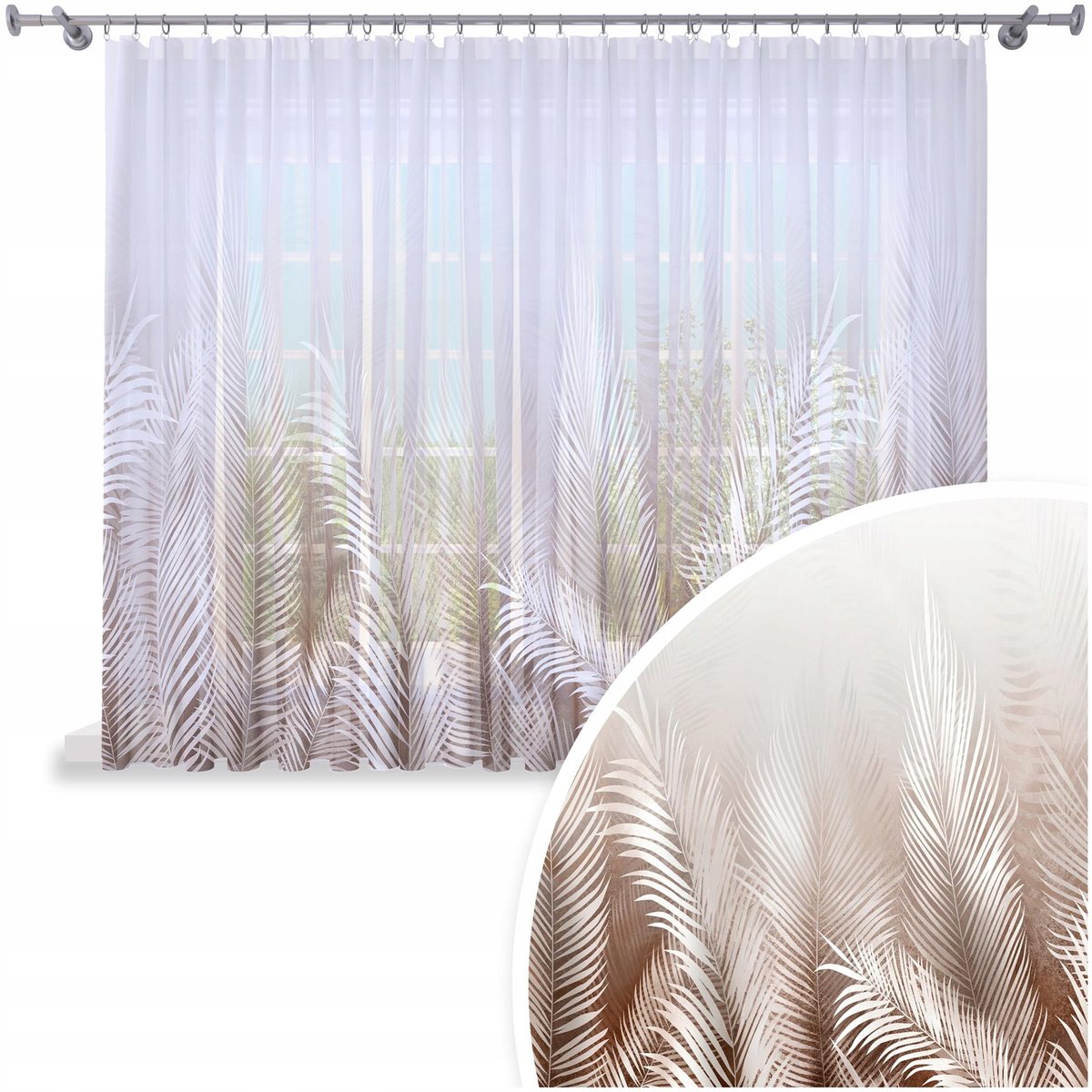 FIRANA GOTOWA 300x160 WOAL BARWIONA WZÓR NA ŻABKI LIŚCIE 192