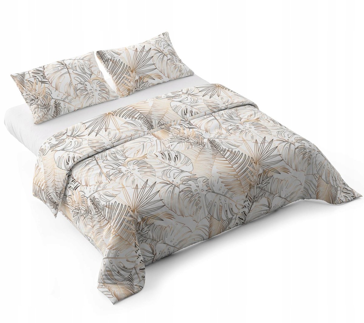 POŚCIEL KOMPLET POŚCIELI 160X200 CM POSZEWKI ZESTAW POLSKA WZÓR LIŚCIE 099