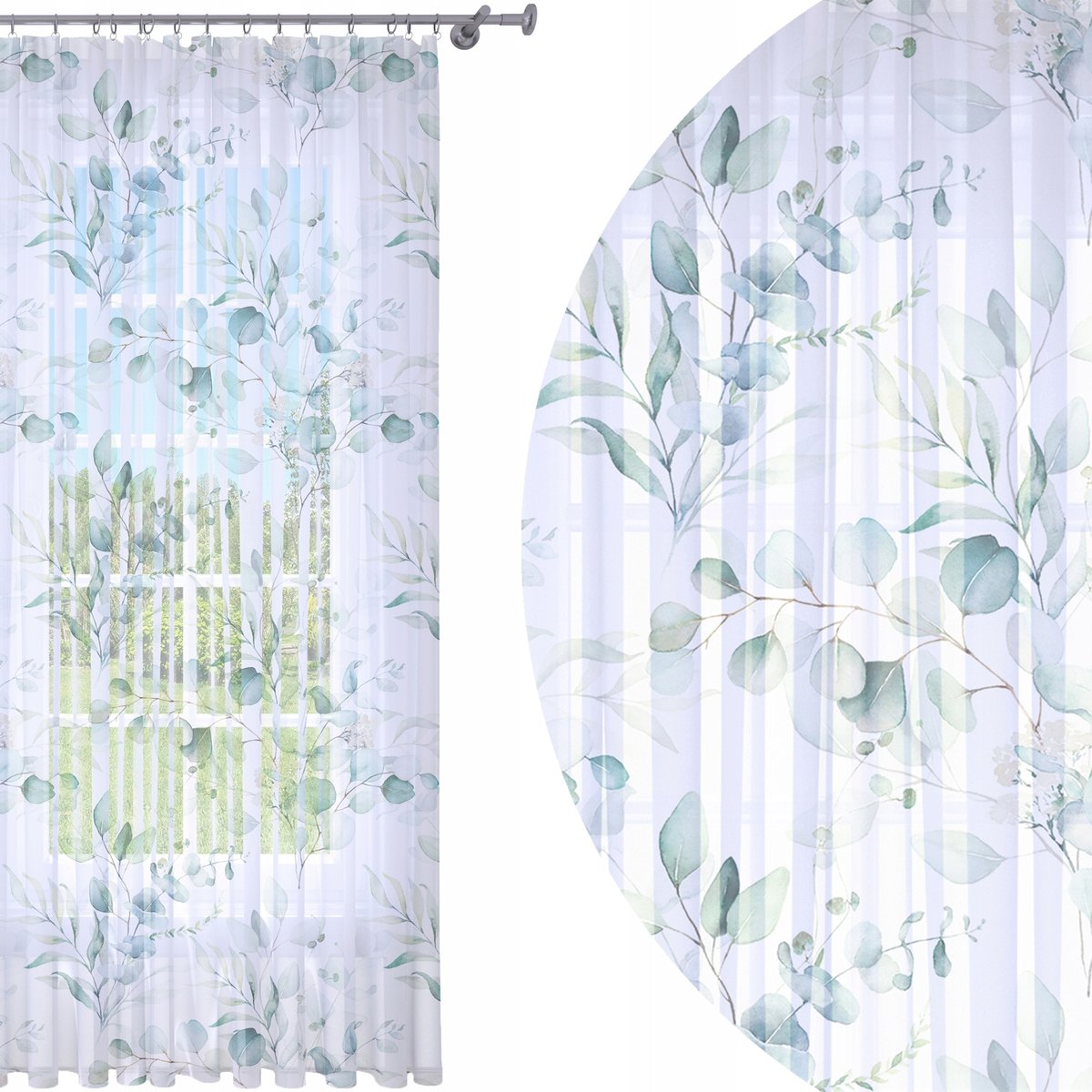 FIRANA GOTOWA ZASŁONY 140x250 WOAL BARWIONA ŻABKI 073