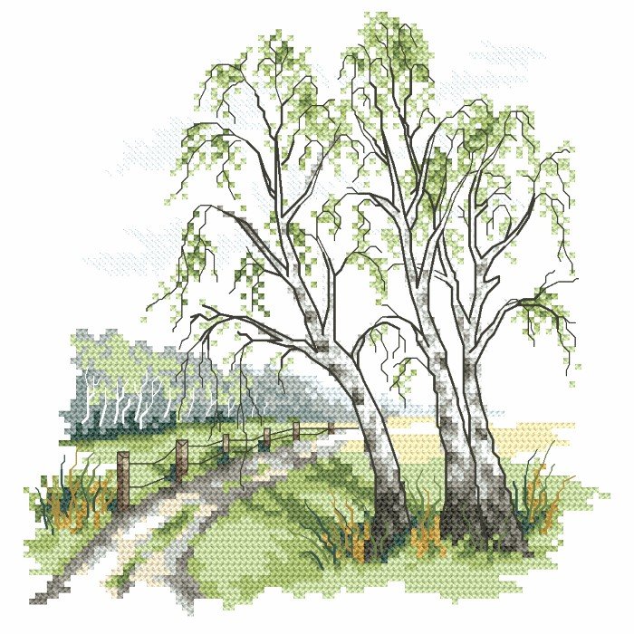 Haft krzyżykowy - Zestaw do haftu - Droga do domu