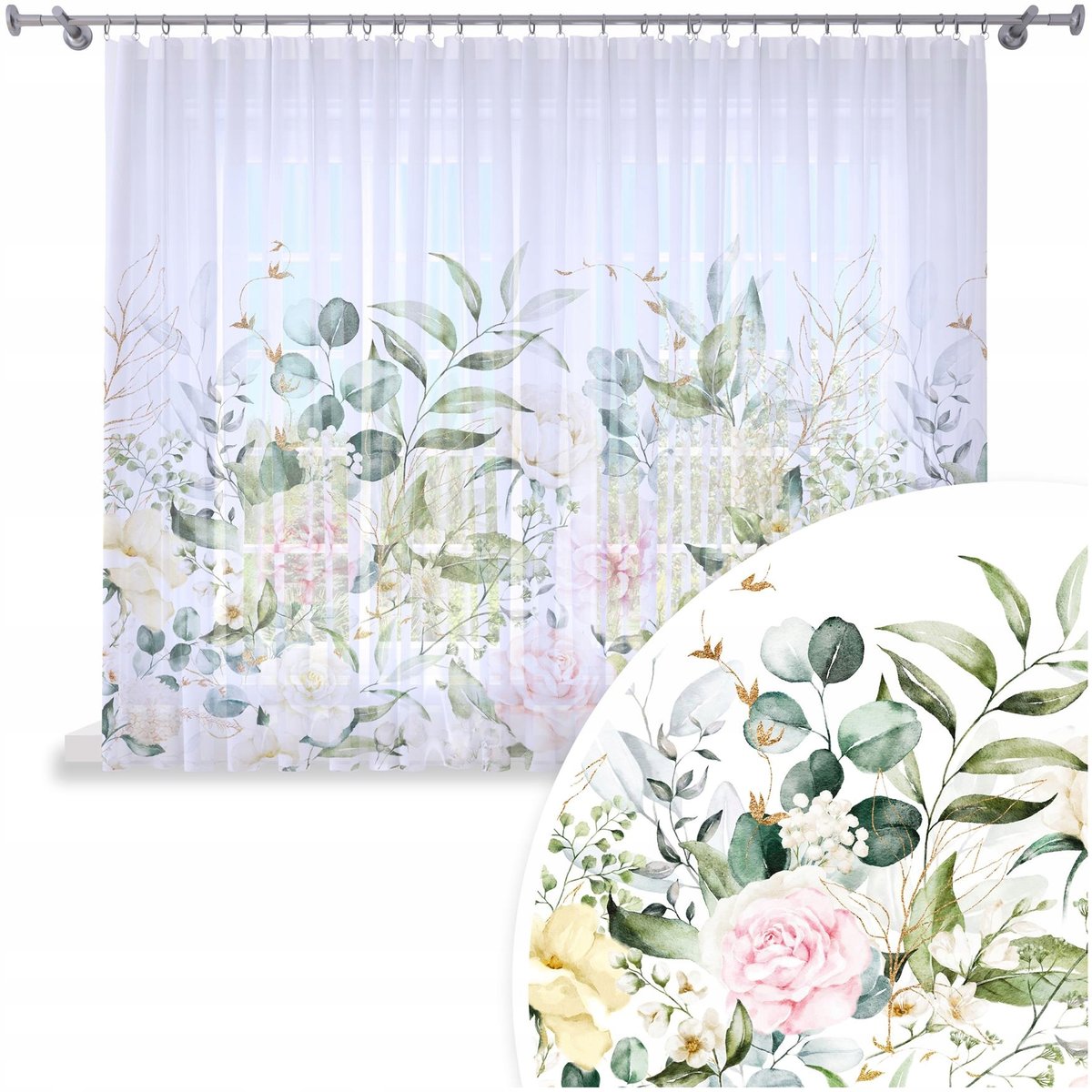 FIRANA GOTOWA 400x150 WOAL BARWIONA WZÓR NA ŻABKI 123