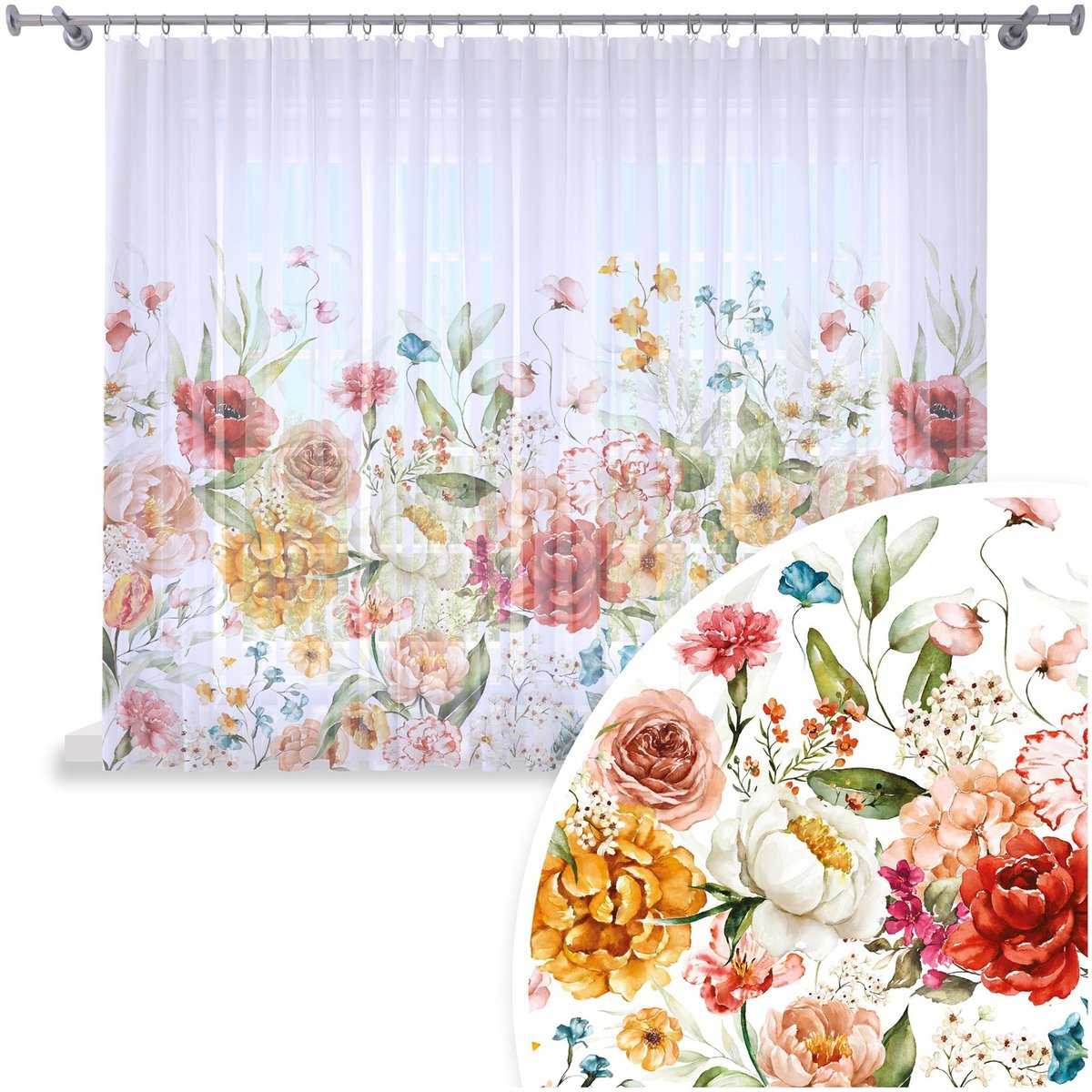 FIRANA GOTOWA 300x150 WOAL BARWIONA WZÓR NA ŻABKI 124