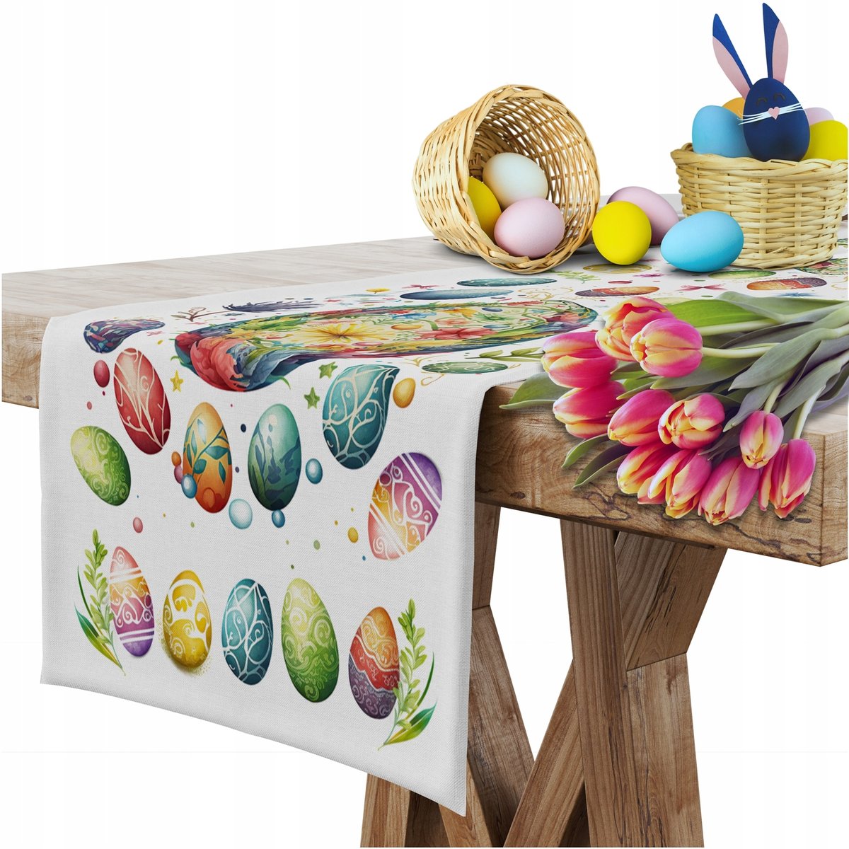BIEŻNIK OBRUS ŚWIĄTECZNY GŁADKI 40X180 CM NA STÓŁ WIELKANOC WZÓR 213