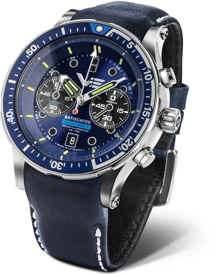 Zestaw męski VOSTOK EUROPE 6S21-511A772 granatowy sportowy dodatkowy pasek