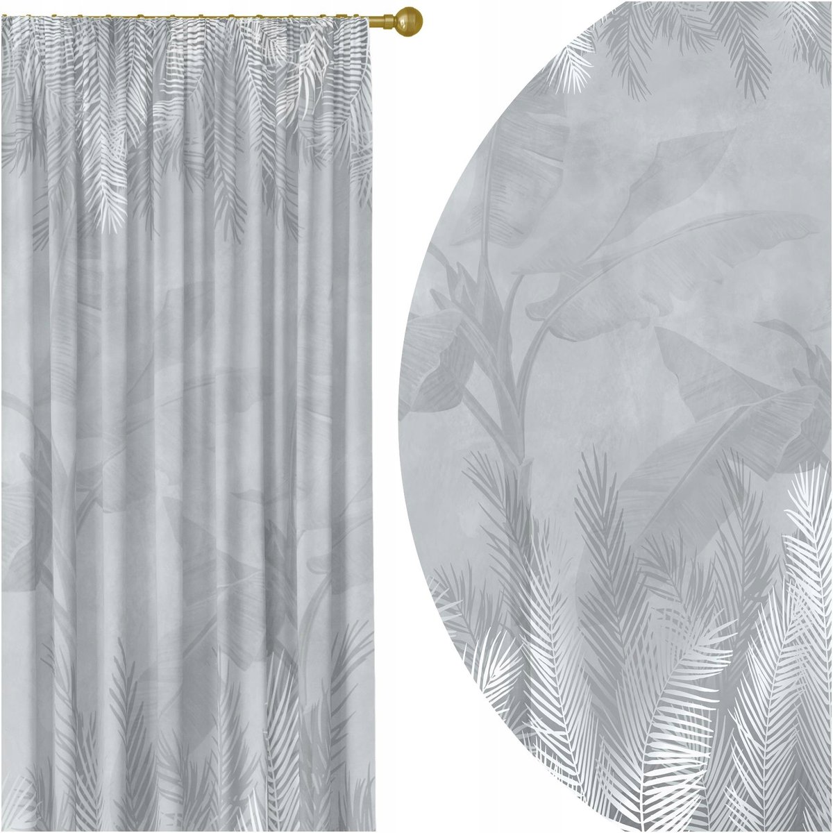 GOTOWE ZASŁONY NA ŻABKI TAŚMIE 140X240 ZASŁONA DO SALONU POKOJU SZARA 176