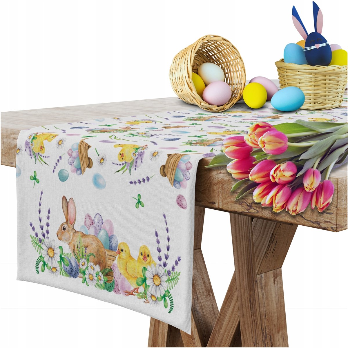 BIEŻNIK OBRUS ŚWIĄTECZNY GŁADKI 40X180 CM NA STÓŁ WIELKANOC WZÓR 214
